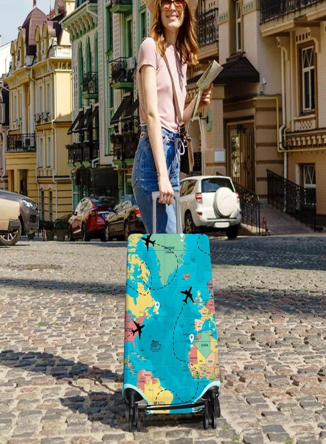 PtRug Travel Luggage Cover Suitcase Protector Fits 18-32 Inch Wheel Covers PatternedTravel Related Items Flower Luggage Protector Elastic XL - Image 5